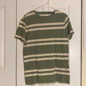 Strip green & white t-shirt. Comfy! Size S